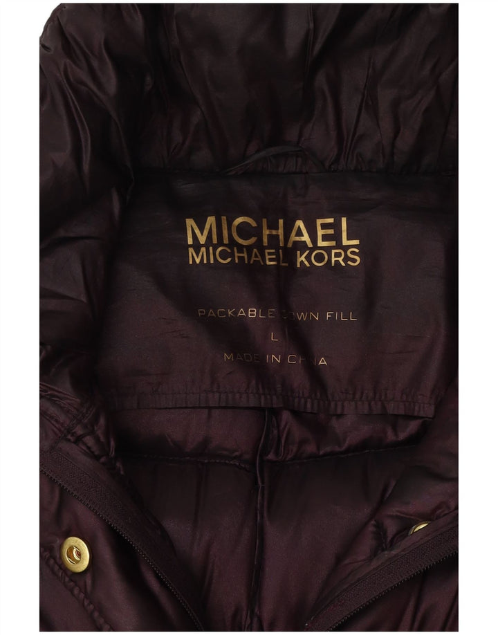 Michael Kors Damen gepolsterter Mantel UK 16 Large Lila