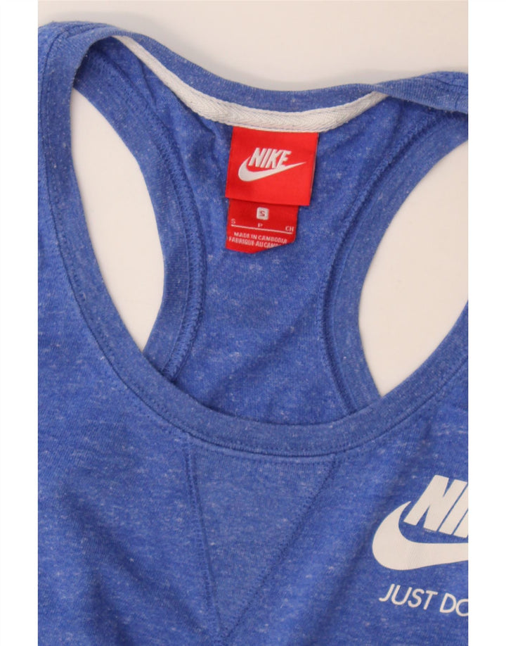 Nike Damen Weste Top UK 10 Small Blau meliert
