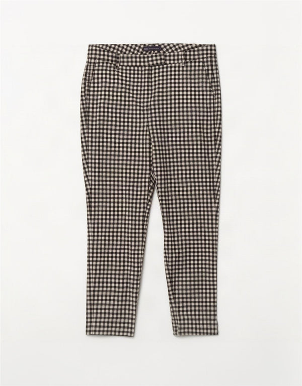 Marks & Spencer Damen Crop Suit Hose UK 16 Large W34 L24 Black Gingham