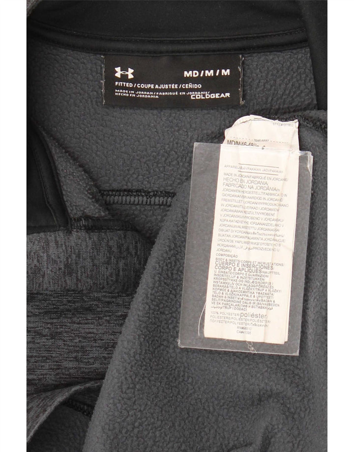 Under Armour Herren Cold Gear Zip Neck Sweatshirt Pullover Mittelgrau meliert