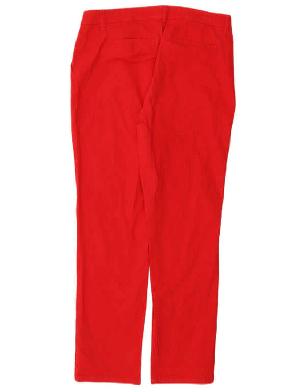Nautica Damen Slim Chino-Hose US 8 Medium W30 L28 Rote Baumwolle