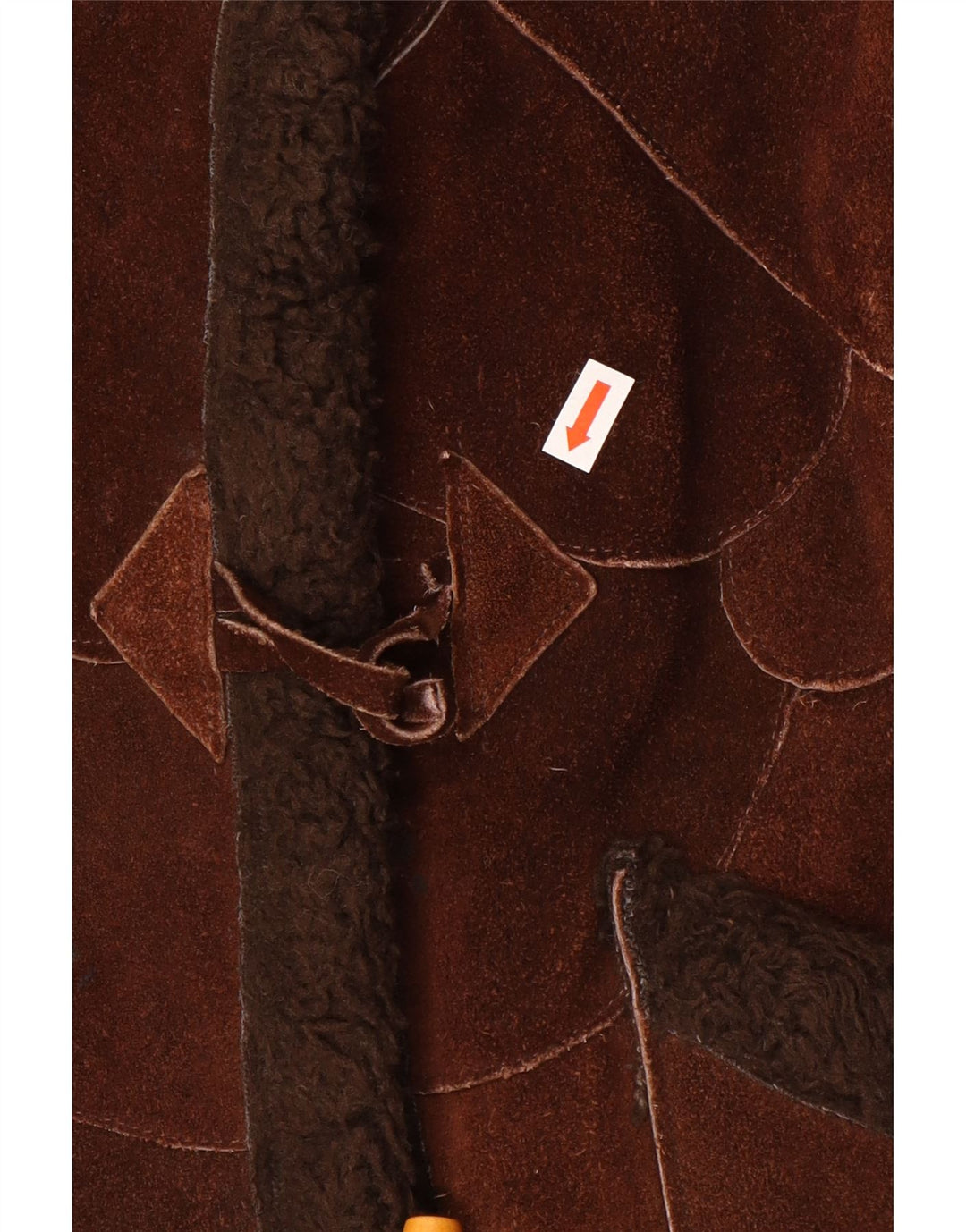 VINTAGE Damen Lammfelljacke UK 14 Mittelbraun