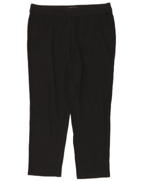 Marks & Spencer Damen Tapered Freizeithose UK 16 Large W34 L26 Schwarz