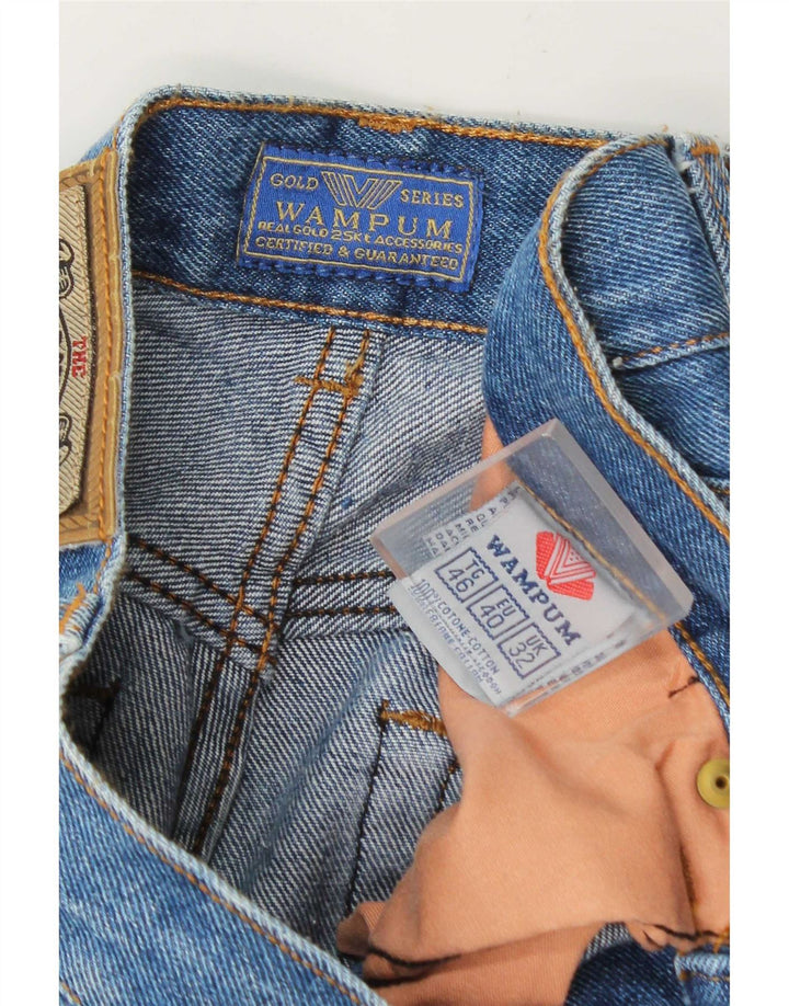 Wampum Herren Straight Jeans W32 L31 Blaue Baumwolle