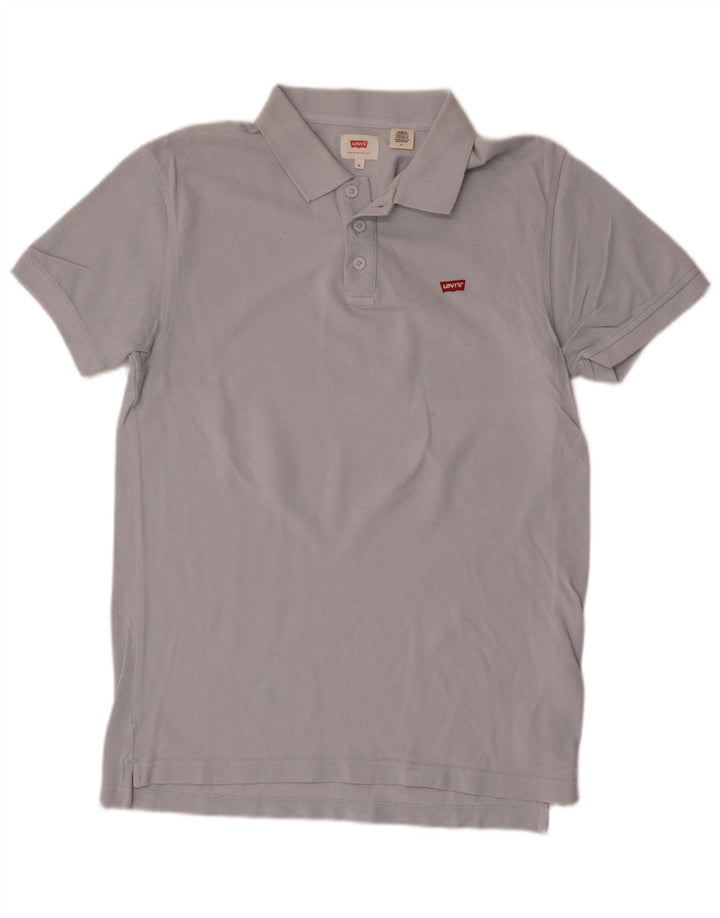 Levi's Herren-Poloshirt aus mittelblauer Baumwolle