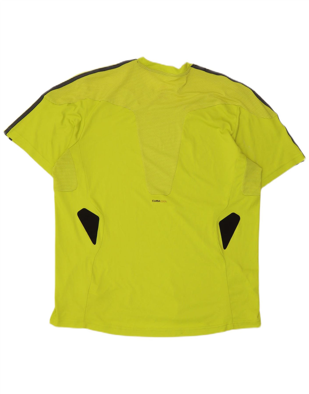 Adidas Herren Climacool T-Shirt Top Large Gelb Colourblock Polyester