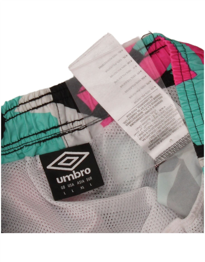 UMBRO Herren-Badeshorts, groß, mehrfarbig, geometrisch, Polyester