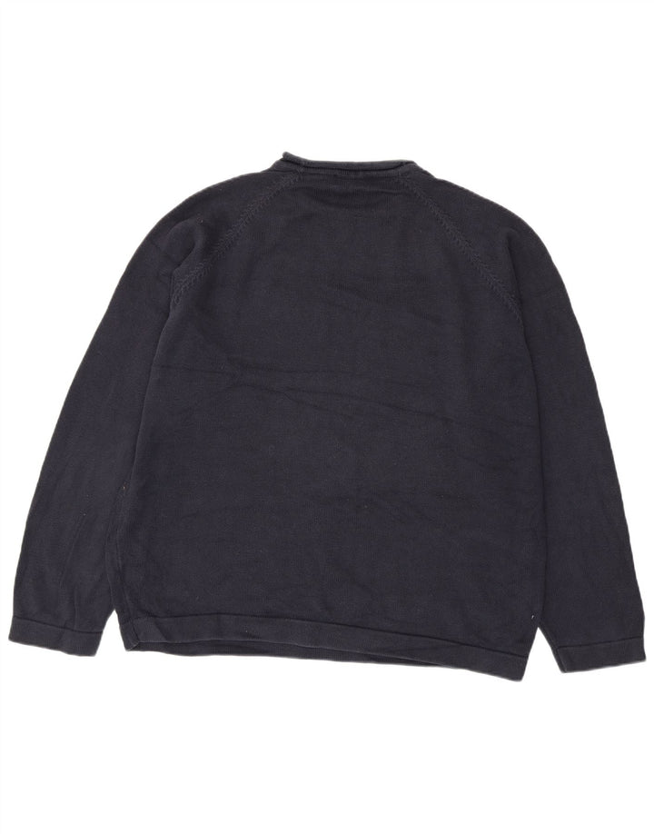 Marks & Spencer Herren-Pullover mit Rundhalsausschnitt, 2XL, marineblaue Baumwolle
