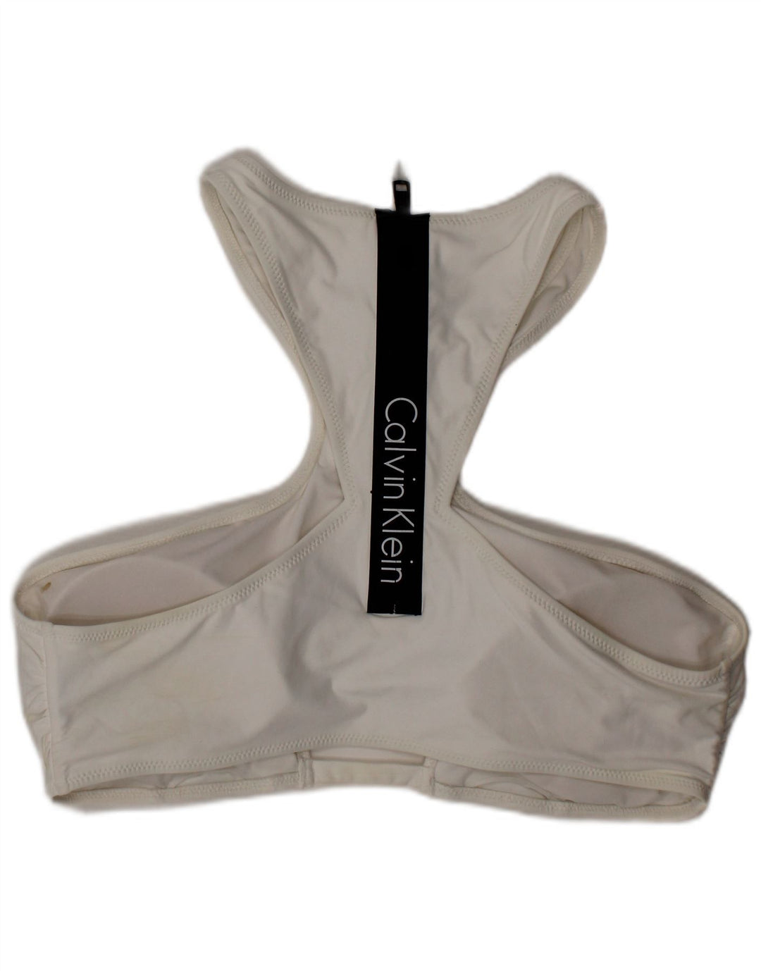 Calvin Klein Damen-Bademode mit Grafik, groß, weißes Polyester