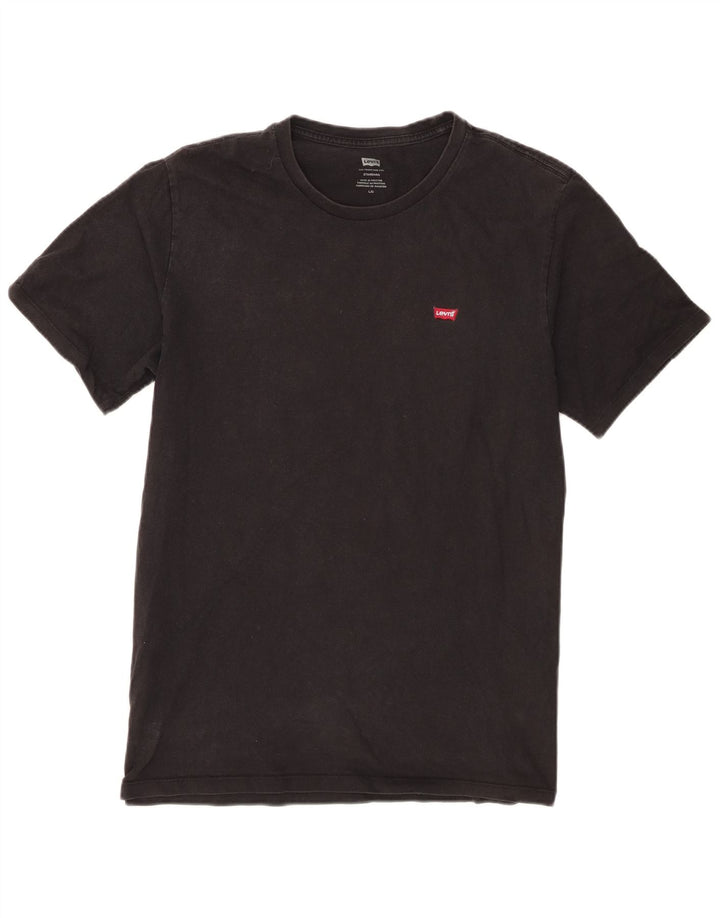 Levi's Herren Standard T-Shirt Top Large Schwarz Baumwolle