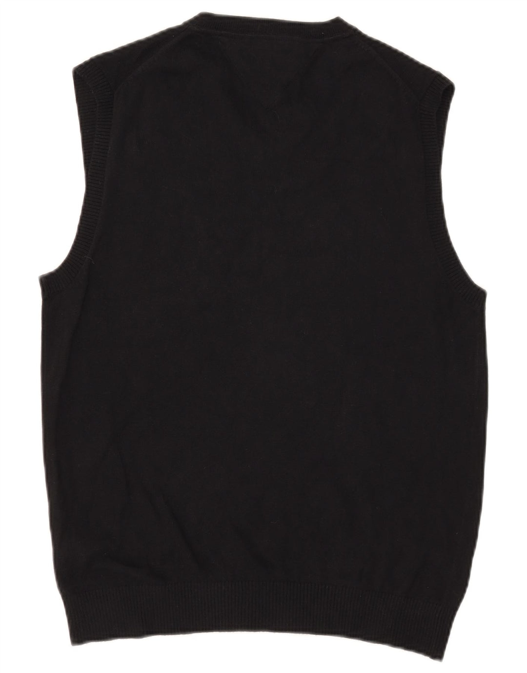 TOMMY HILFIGER Damen Weste Tank Top UK 14 Medium Schwarz Baumwolle