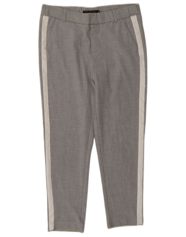 Zara Slim Chino-Hose für Damen, XS, W24, L26, Grau, Farbblock