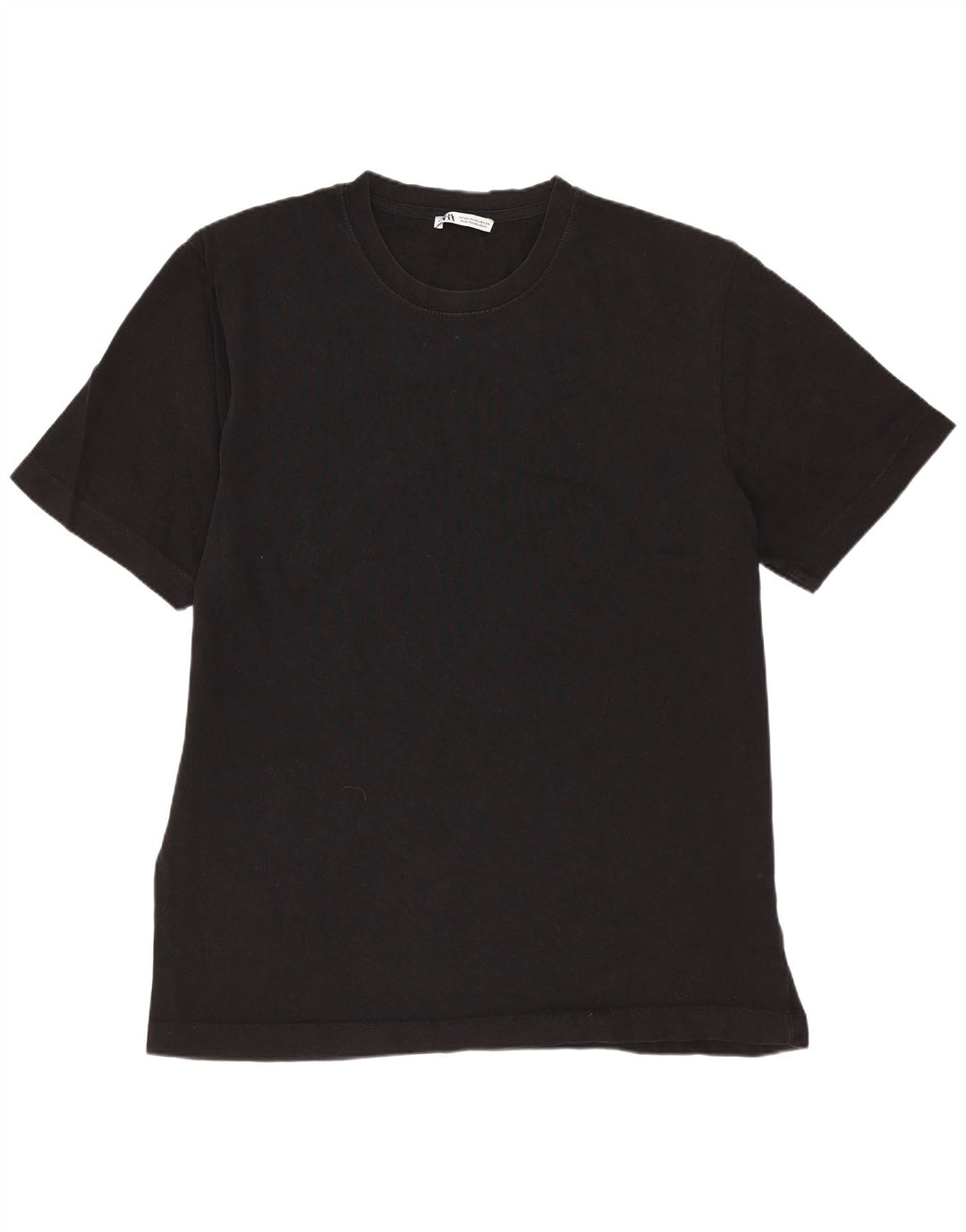 ZARA Herren T-Shirt Top XL Schwarz Baumwolle