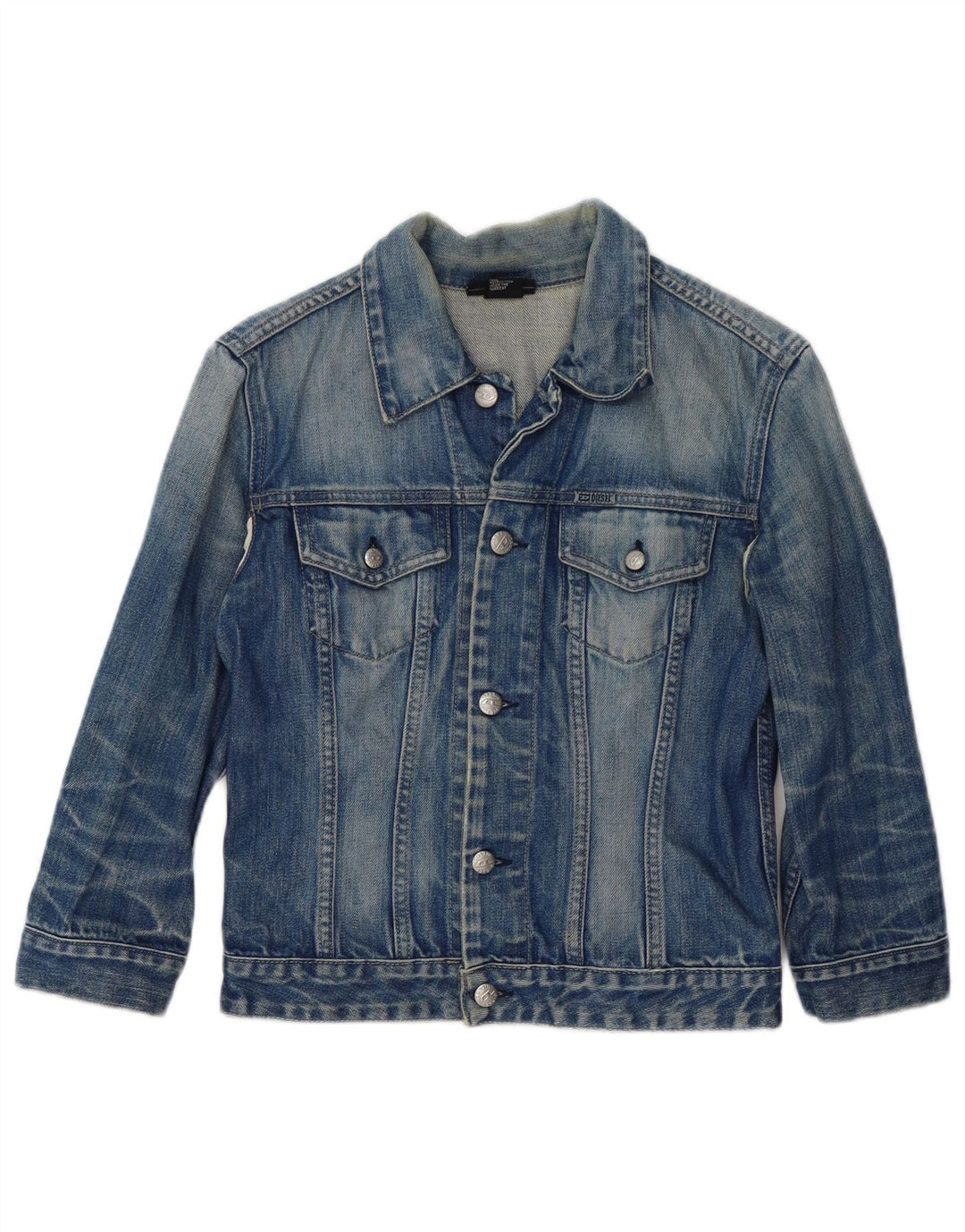 DIESEL Jeansjacke für Jungen, 9–10 Jahre, mittelblaue Baumwolle