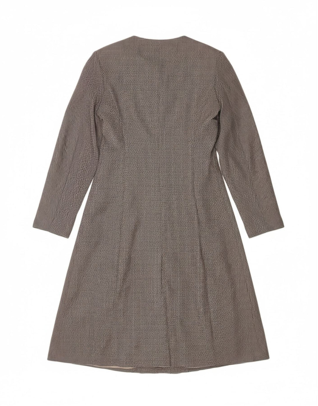 MIDINETTE Womens Double Breasted Coat UK 14 Medium Black Houndstooth