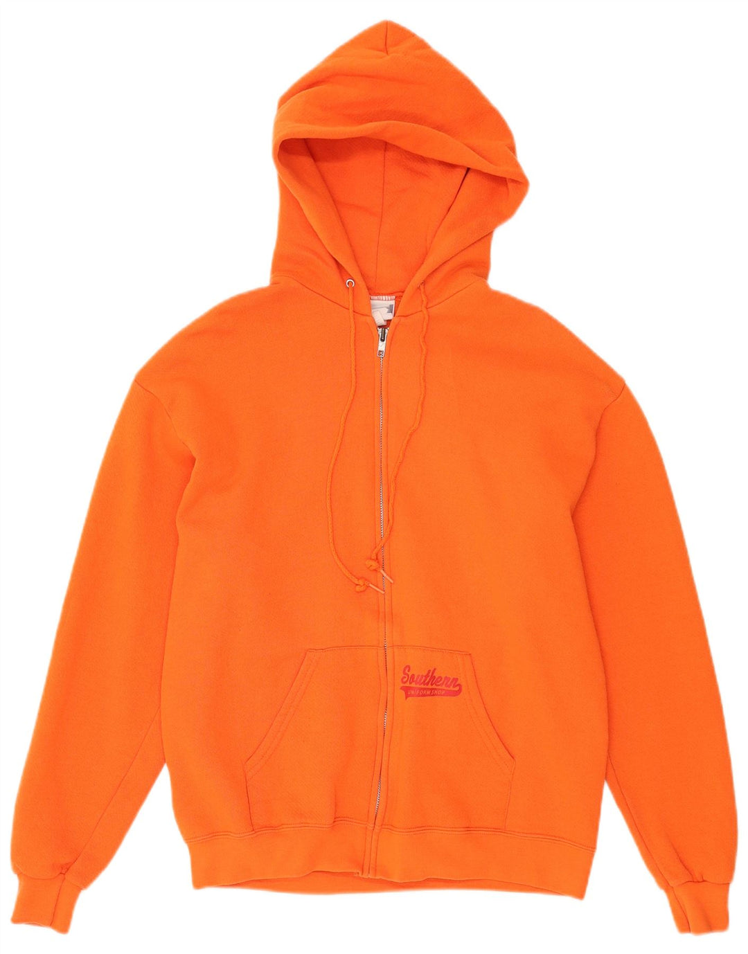 Lee Mens Zip Hoodie Sweater Medium Orange Cotton