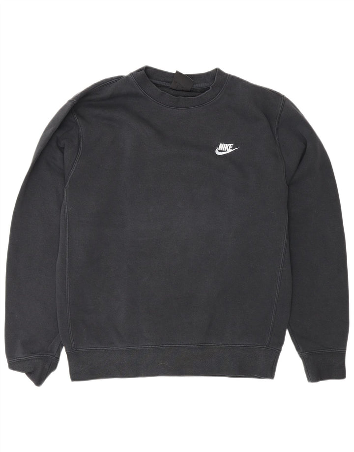 Nike Herren Sweatshirt Pullover Small Schwarz Baumwolle