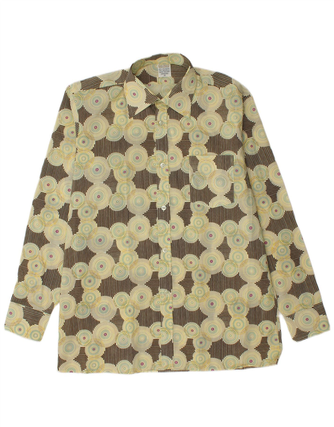 Don Carlos Herrenhemd, Größe 41, mittelbeige, geometrisches Polyester