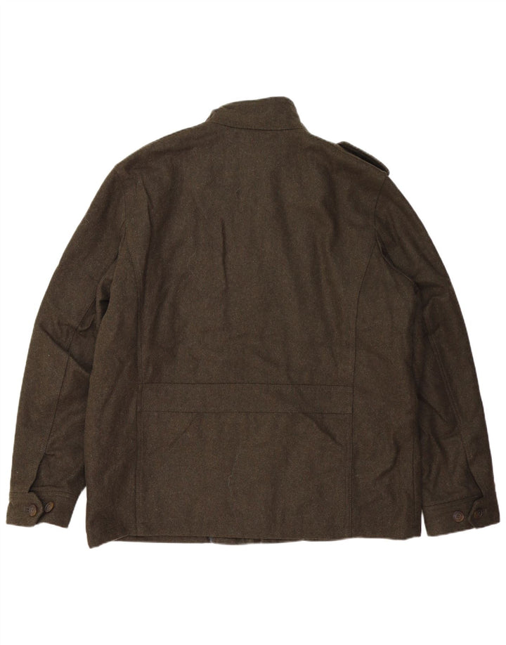 Dockers Herren Militär-Utility-Jacke UK 42 XL Khaki Wolle