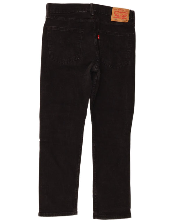 Levi's Herren 502 Straight Jeans W33 L27 Schwarze Baumwolle