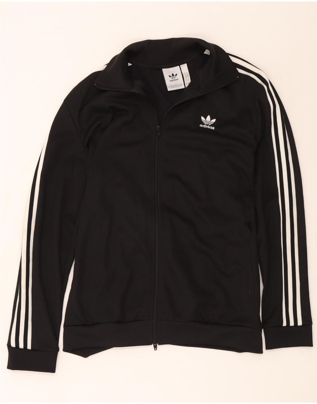 Adidas Damen Trainingsanzug Top Jacke UK 16 Large Schwarz Polyester