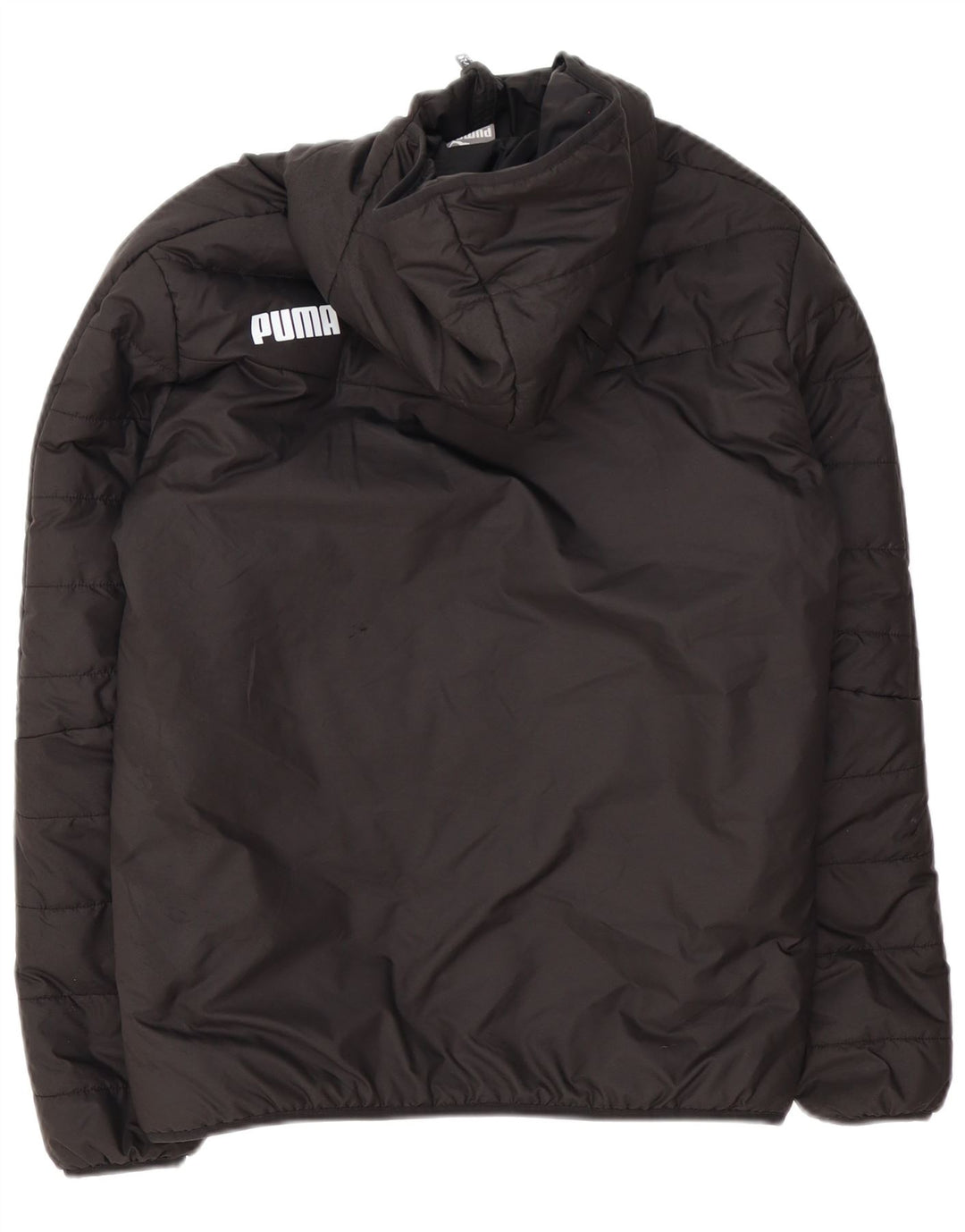 Puma Herren Graphic Hooded Wattierte Jacke UK 36 Small Schwarz Polyester