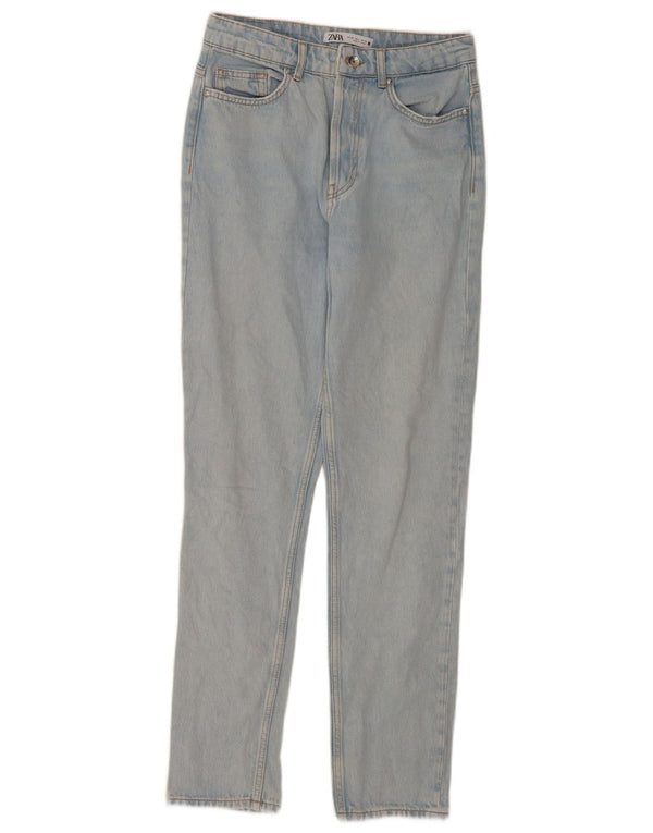 Zara Damen High Waist Slim Jeans EU 38 Small W28 L30 Blau