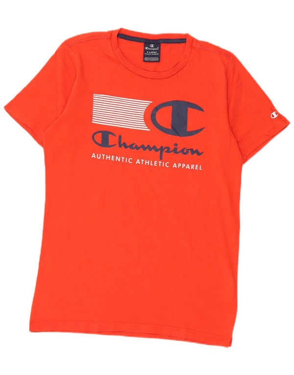 Champion T-Shirt mit Grafik für Jungen, 13–14 Jahre, XL, rote Baumwolle