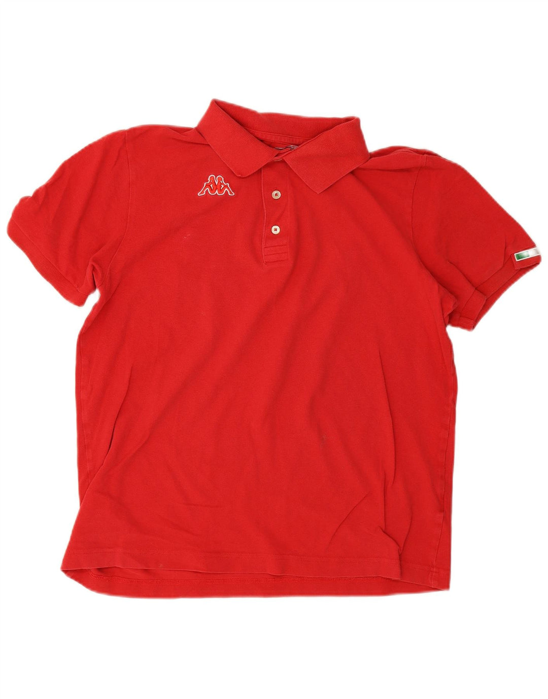 Kappa Herren-Poloshirt, große rote Baumwolle