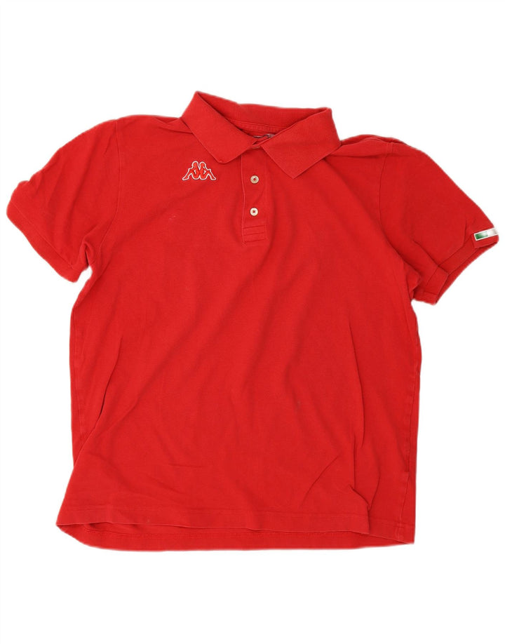 Kappa Herren-Poloshirt, große rote Baumwolle