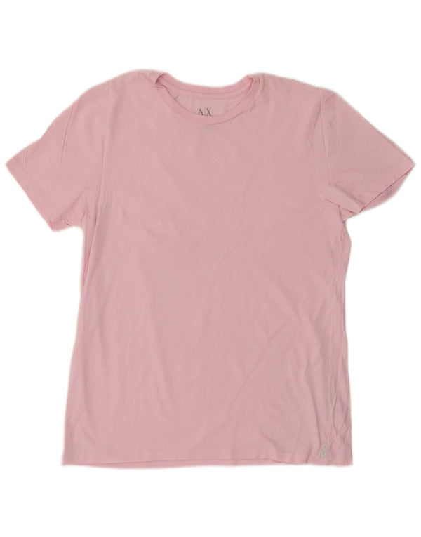 Armani Exchange Herren T-Shirt Top Mittelrosa Baumwolle