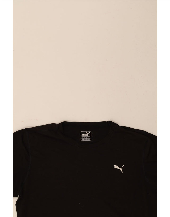 PUMA Mens T-Shirt Top Large Black Polyester Vintage Puma and Second-Hand Puma from Messina Hembry 