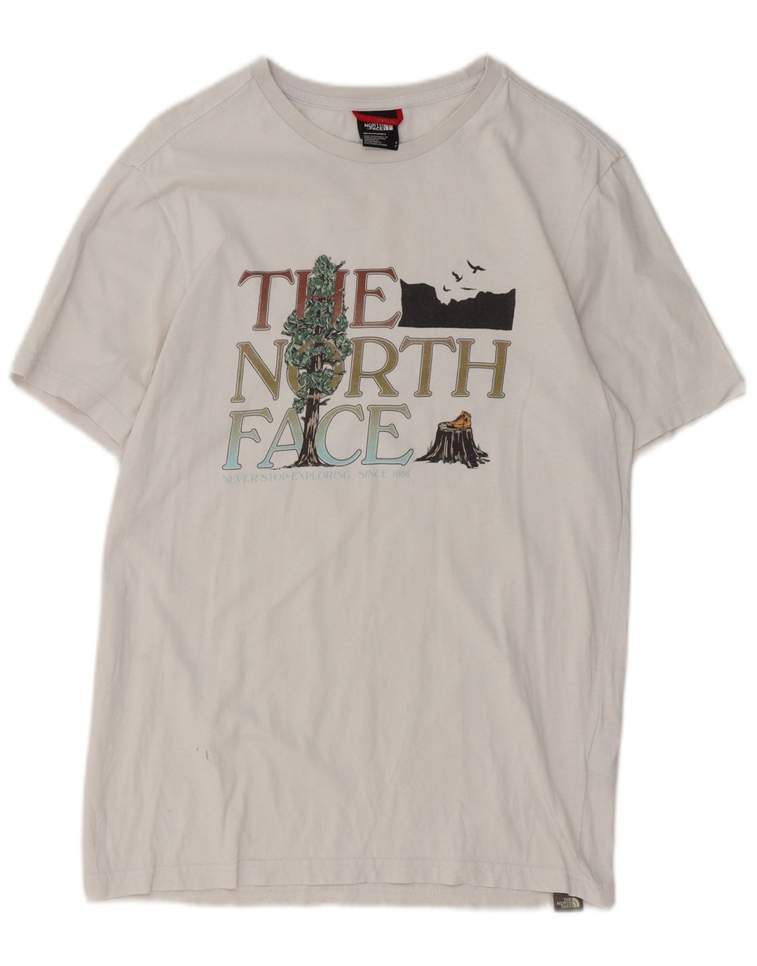 The North Face Herren-T-Shirt mit Grafik, Größe S, weiße Baumwolle
