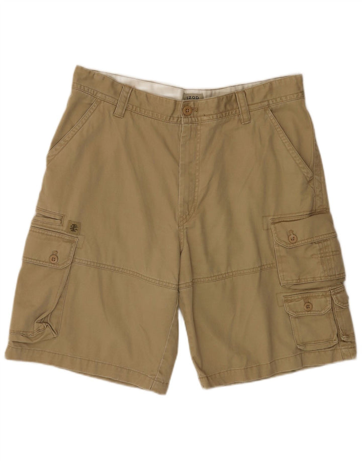 IZOD Herren Cargoshorts W36 Large Beige Baumwolle