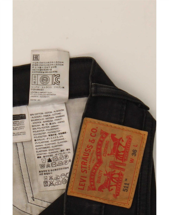 Levi's Herren 511 Denim Shorts W36 Große schwarze Baumwolle
