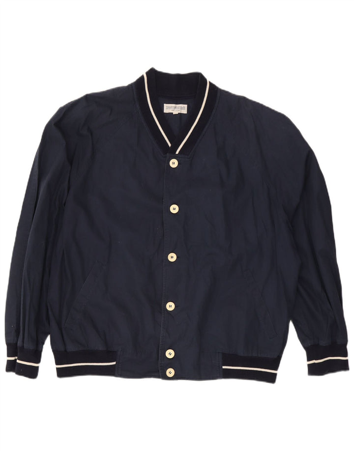 Pancaldi & B Herren Bomberjacke IT 54 2XL Marineblaue Baumwolle