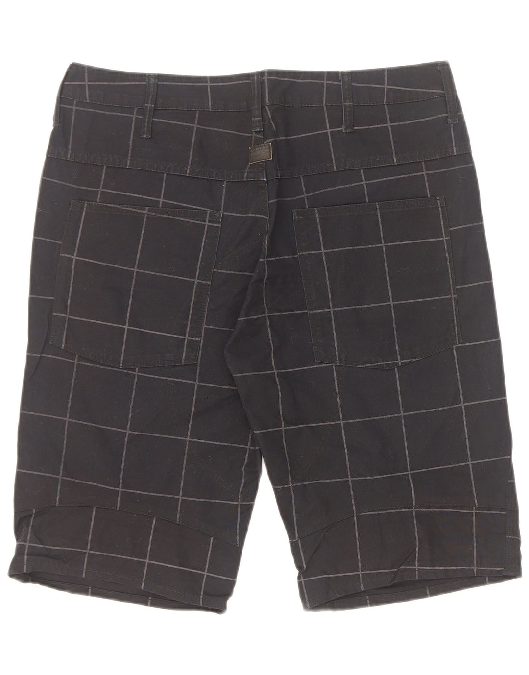 G-Star Herren-Bermudashorts W32 Mittelschwarz karierte Baumwolle