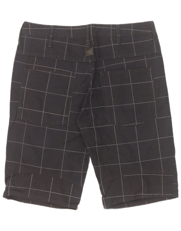 G-Star Herren-Bermudashorts W32 Mittelschwarz karierte Baumwolle