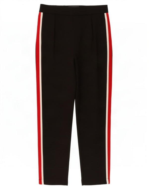 Gerade Damen-Freizeithose von Zara, XS, B24, L25, Schwarz, Farbblock