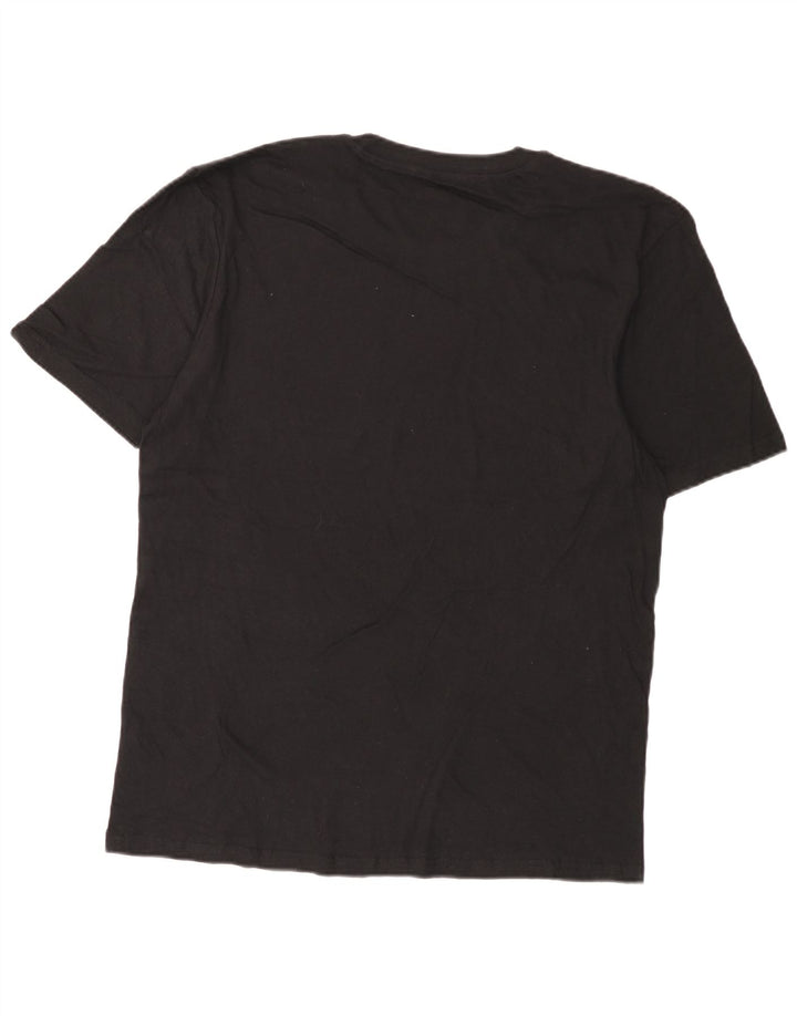 Nautica Herren T-Shirt Top Large Schwarz Baumwolle