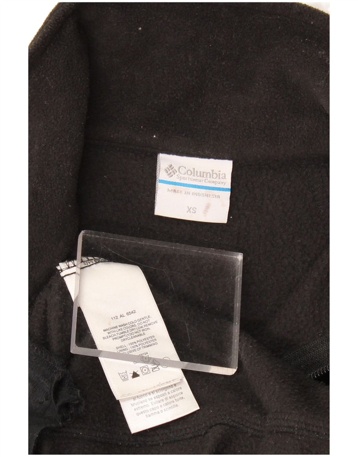 COLUMBIA Womens Fleece Jacket UK 6 XS Black Polyester