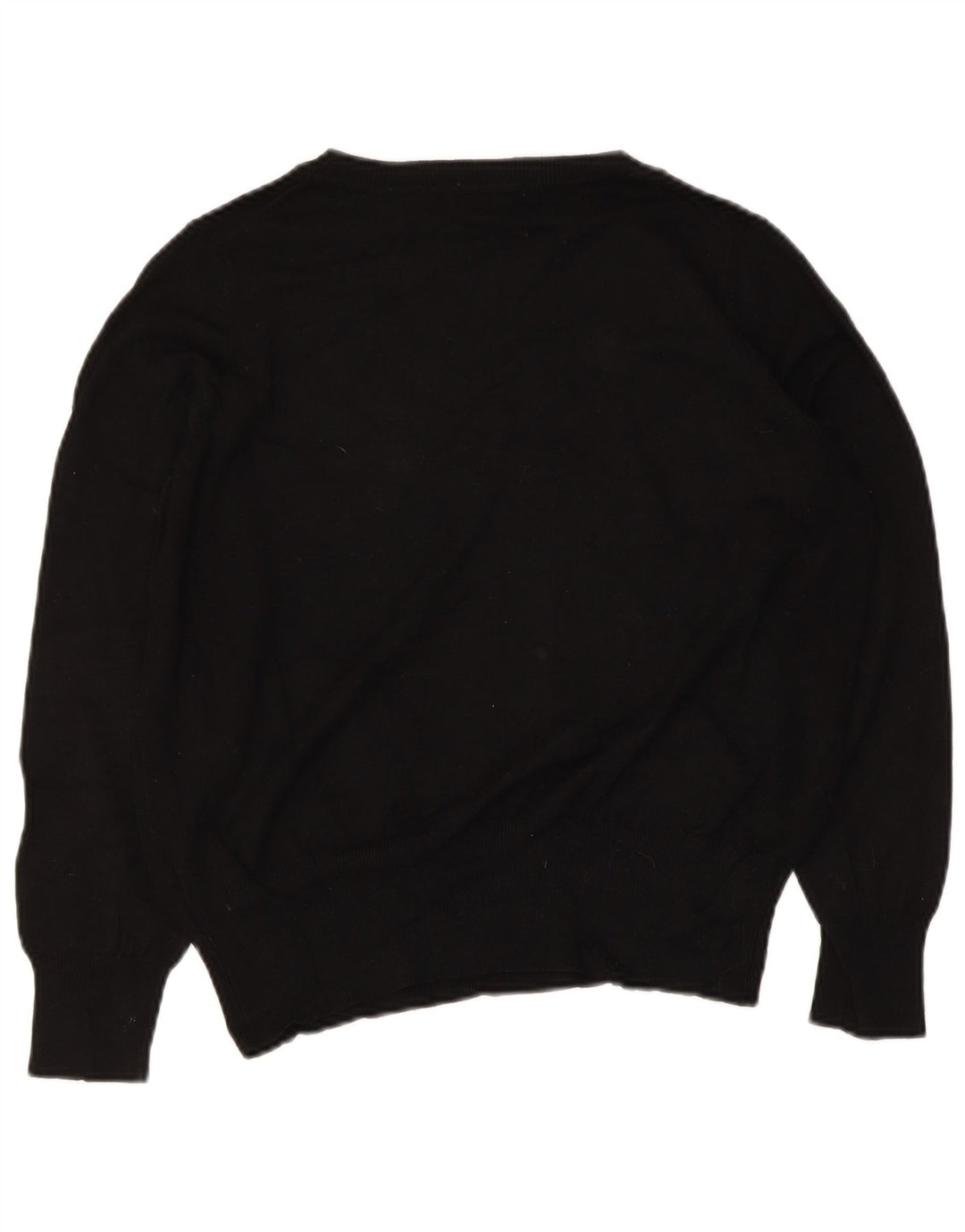 Marks & Spencer Damen-Pullover mit V-Ausschnitt, Gr. 14, mittlere schwarze Viskose