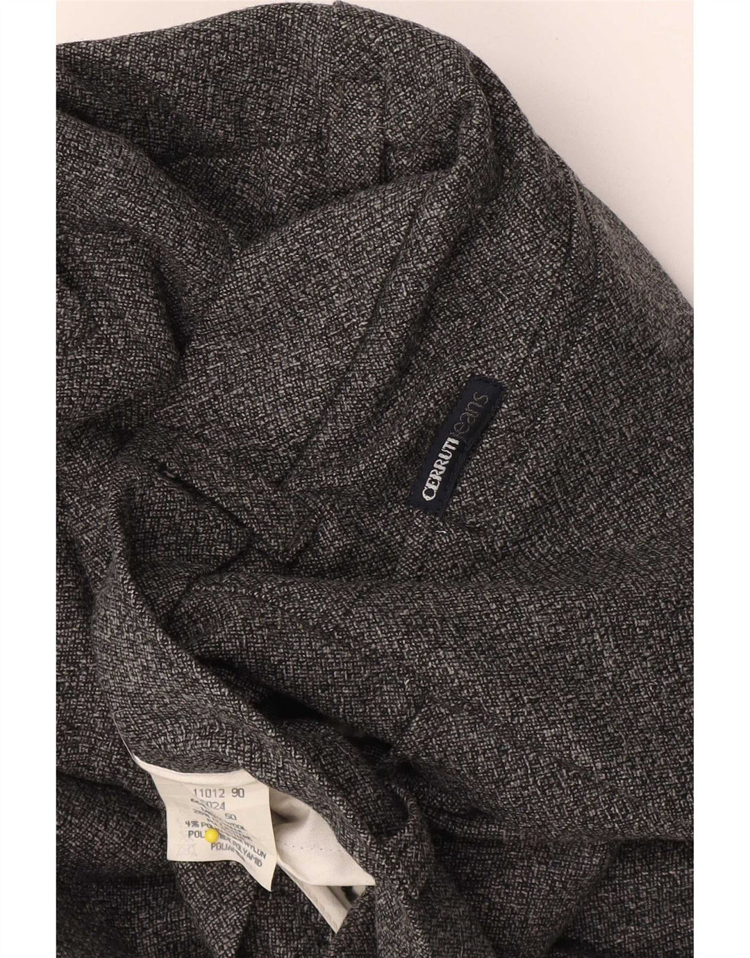 Cerruti Damen-Anzughose, gerade, W32, L32, graue Wolle