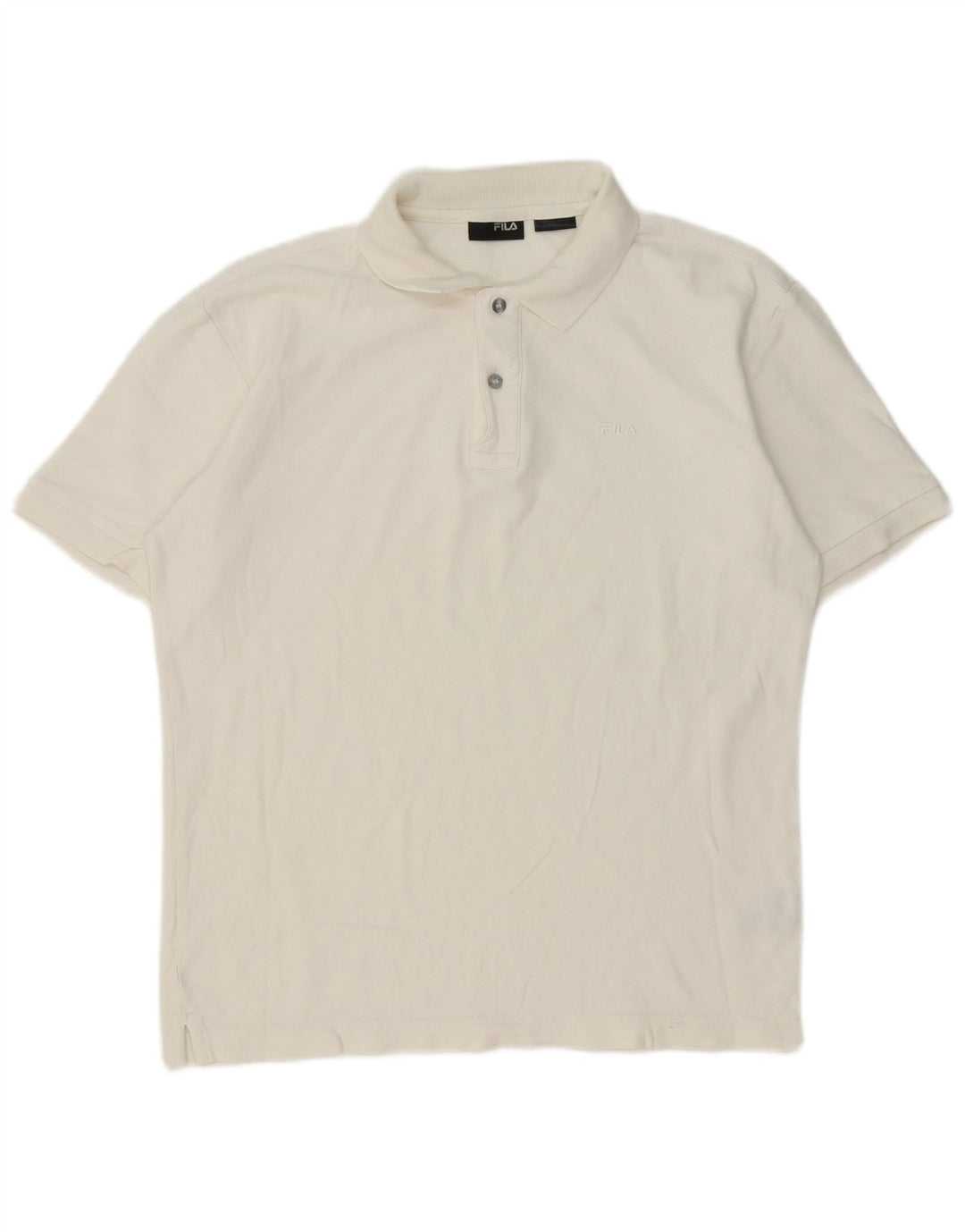 Fila Herren-Poloshirt aus mittelweißer Baumwolle