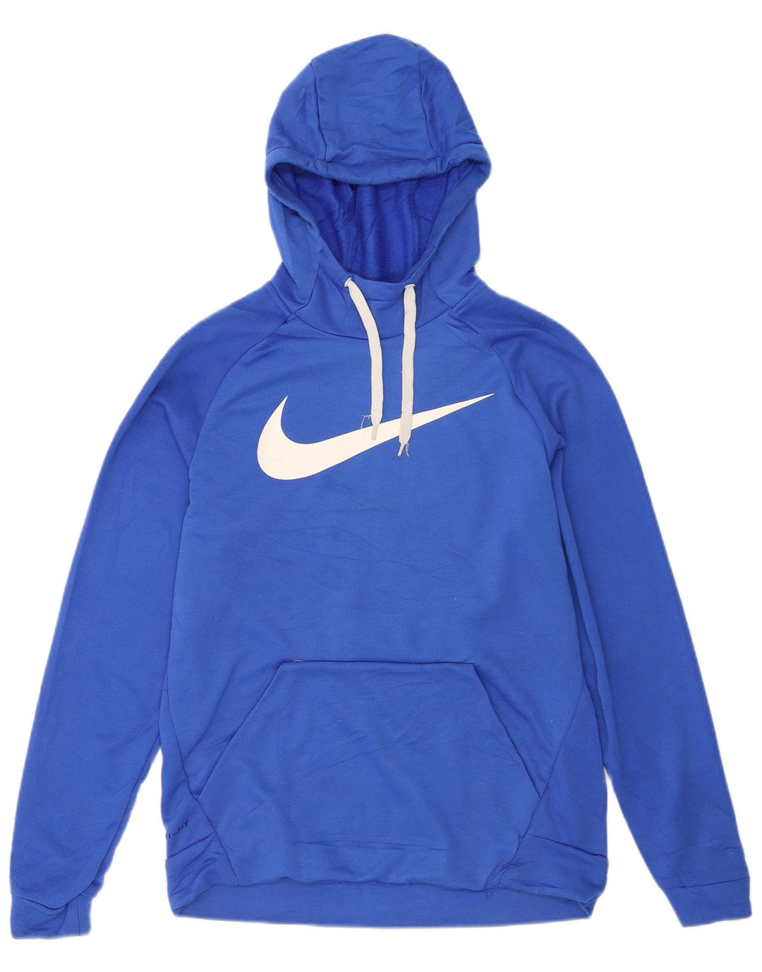 Nike Herren Dri Fit Graphic Hoodie Pullover Mittelblaues Polyester
