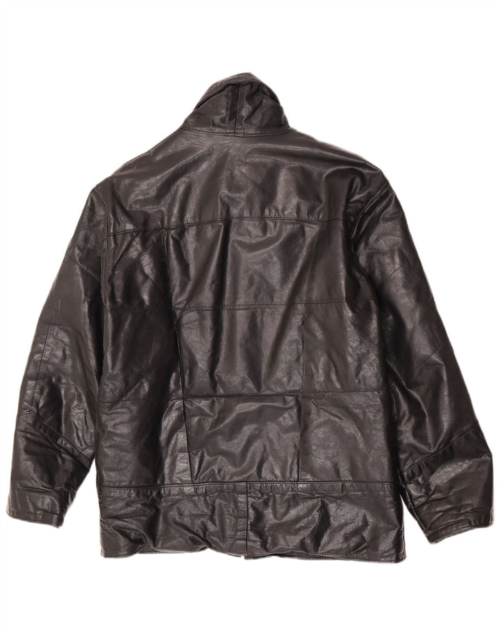 Vintage Herren Lederjacke UK 36 Small Schwarz