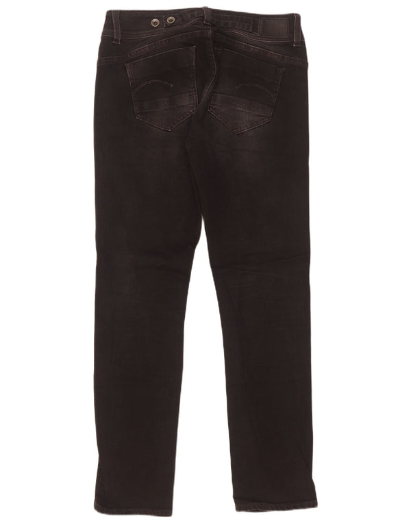 G-Star Damen Midge Straight Jeans W31 L32 Schwarze Baumwolle