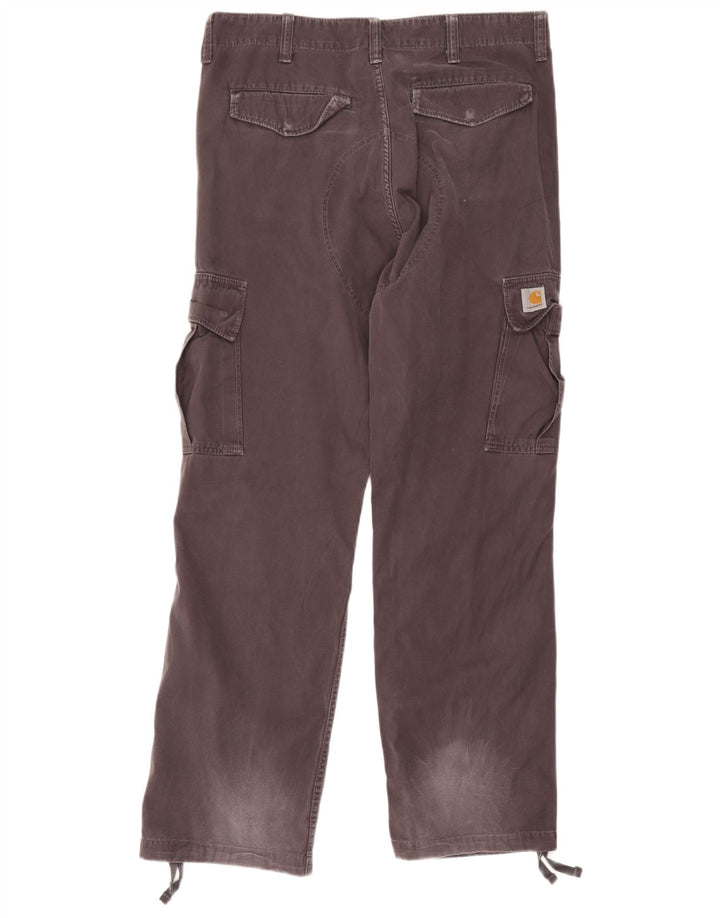 Carhartt Herren gerade Cargohose W34 L34 graue Baumwolle