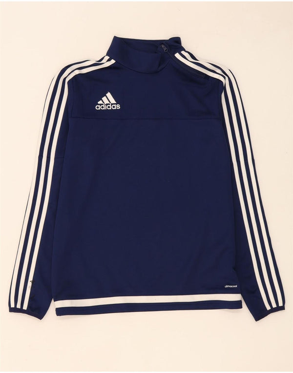 Adidas Jungen Climacool Zip Neck Pullover Trainingsanzug Top 13–14 Jahre Marineblau