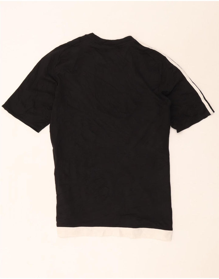 Adidas Herren Climalite T-Shirt Top Medium Schwarz Colourblock Polyester